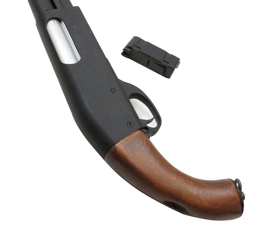 QL airsoft fucile a pompa m870 sawn-off shotgun (nero)-armi softair da  collezione