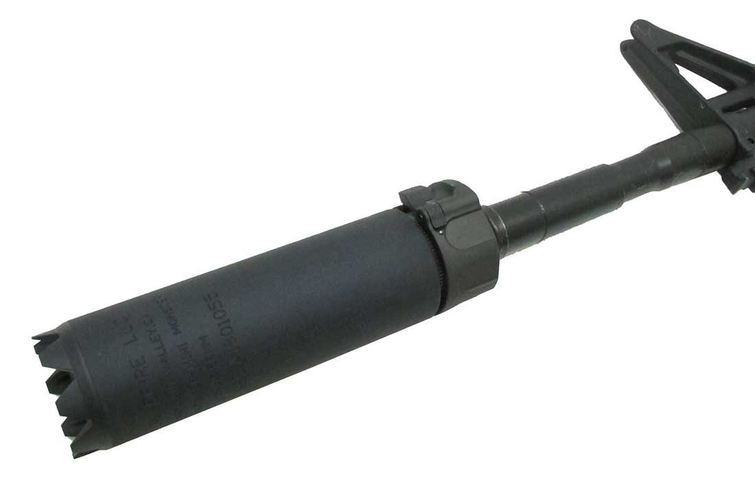 5KU silenziatore SF 556 MINI Socom con spegni fiamma 14mm- (tan)-softair  accessori e vendita fucili e armi a pallini per wargame