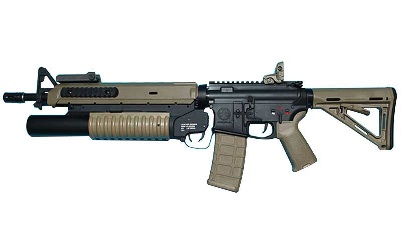 Laser tag M16 rifle with M203 grenade launcher