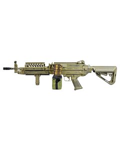 A&k mitragliatrice elettrica MK46 Mod0 Sopmod EVO BATTLE WORN (tan)