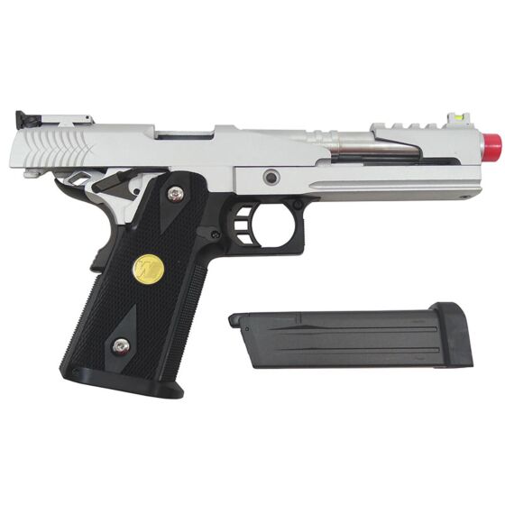 WE hi capa 5.1 full metal gas pistol (silver)