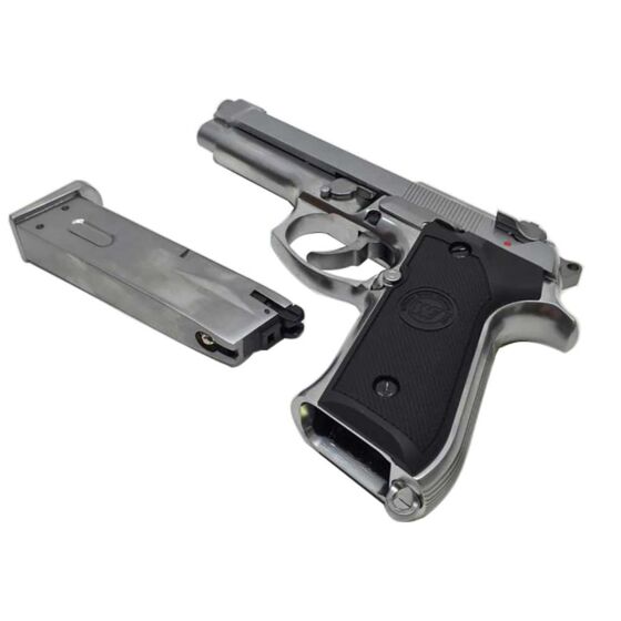 We M92 semi/full auto stainless full metal gas pistol