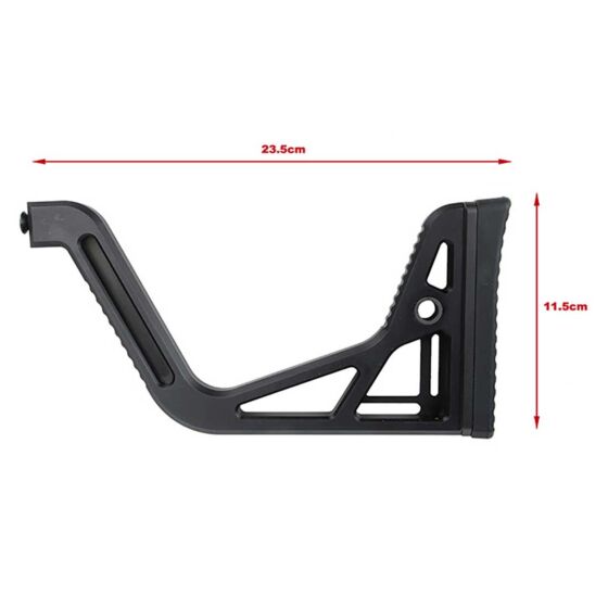 5KU VISOR MCX stock with FOLDING MECH picatinny plate for airsoft