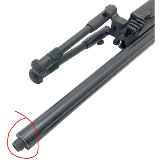 King arms silencer adapter for WELL L96 air rifle (14mm+)