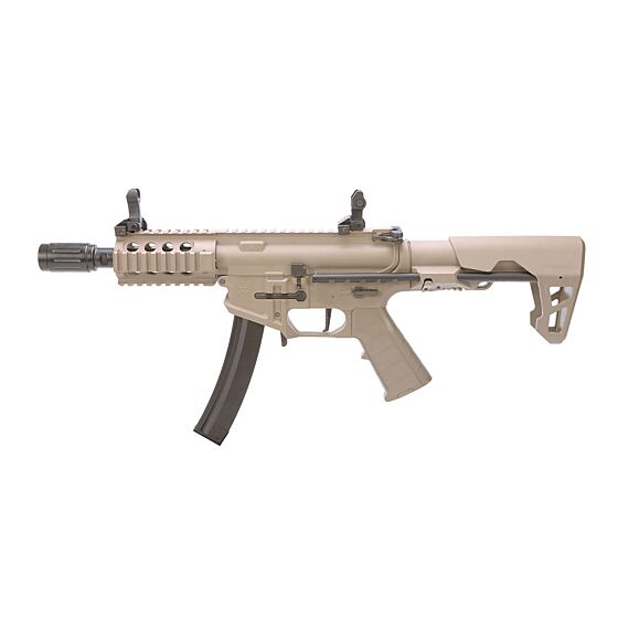 King Arms PDW 9mm SBR shorty electric gun (dark earth)-airsoft custom  armament