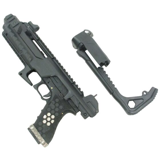 Armorer Works pistola a gas G18 HEX CUSTOM con TACTICAL CONVERSION KIT (nera)