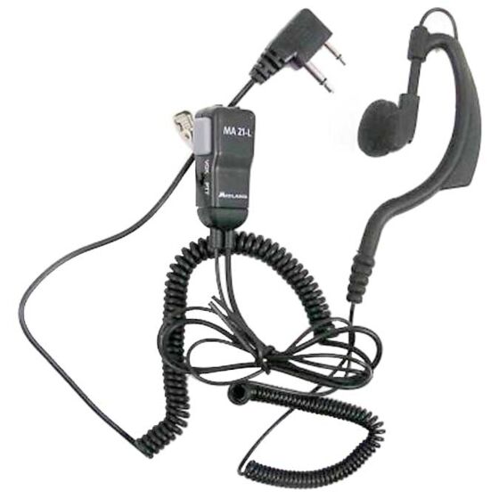 Midland microfono auricolare ma21 PRO cavo spiralato per radio ricevitori Kenwood 2 pin