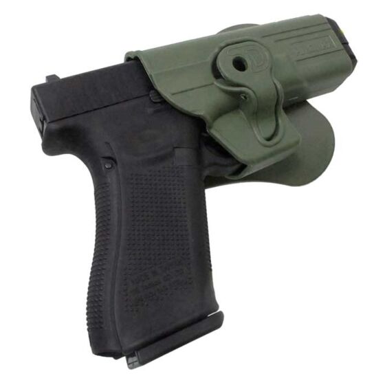 Amomax fondina rigida CQB per pistole glock (verde)