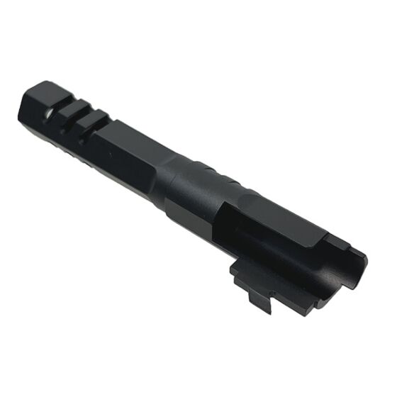 5KU HEXAGON 4.3"" aluminum outer barrel for Hi Capa gas pistol (black)