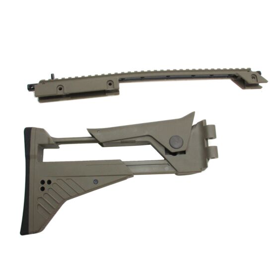 S&T hybrid set with stock and rail mount for g36 rifle (tan)