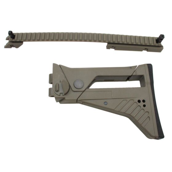 S&T hybrid set with stock and rail mount for g36 rifle (tan)