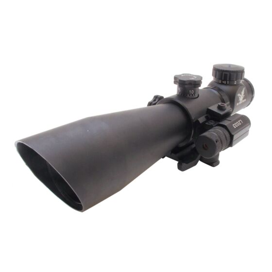 Js-tactical quicck release 3-9x42 rifle scope with laser