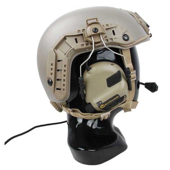 EARMOR M32H MOD4 communication Hearing protection earmuff for FAST helmet (coyote brown)