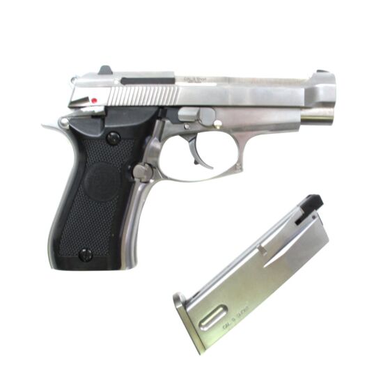 We m84 cheetah full metal gas pistol chrome stainless