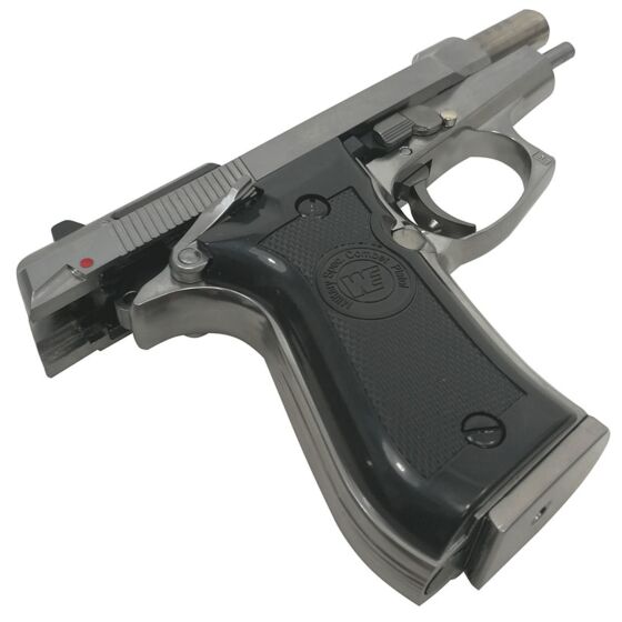 We m84 cheetah full metal gas pistol chrome stainless
