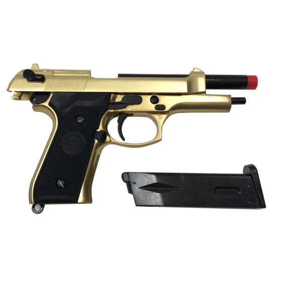 We M92f gold plated full metal gas pistol