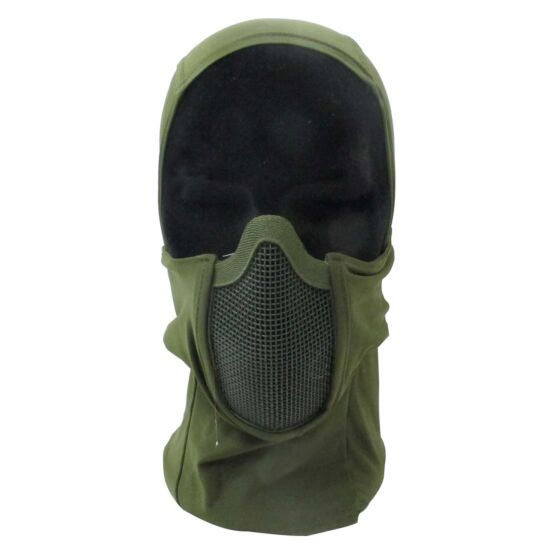 Wosport shadow fighter metal mesh balaclava (green)