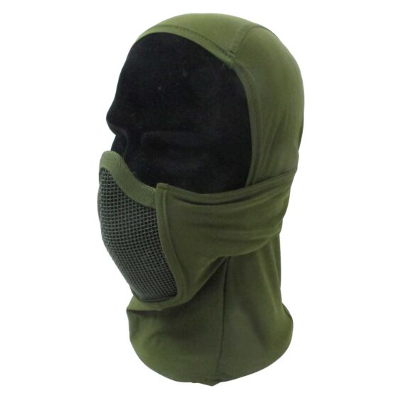 Wosport shadow fighter metal mesh balaclava (green)