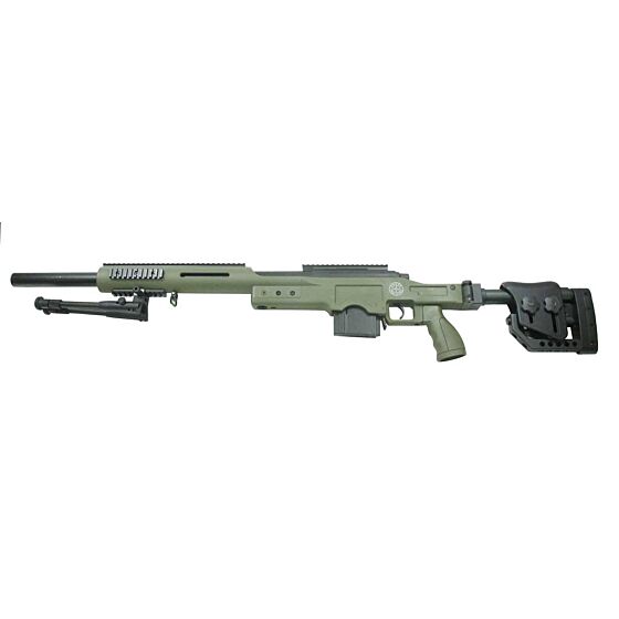 Well MSR338 BULL air cocking sniper rifle with bipod (od)