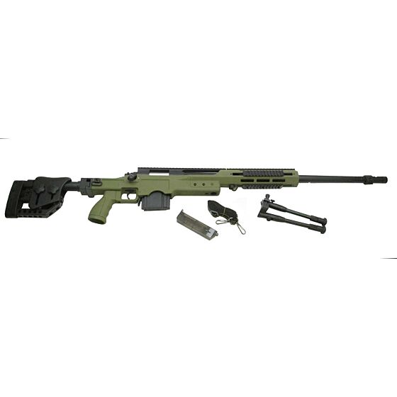 Well MSR338 air cocking sniper rifle with bipod (od)