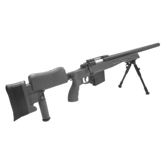 Well MSR338 STINGER air cocking sniper rifle with bipod (black)