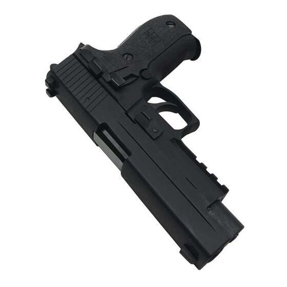 We p226 MK25 railed frame full metal gas pistol (black)