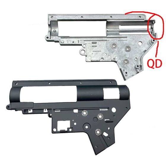 E&C 8mm spare gearbox case for ver.2 electric gun (quick detach spring guide)