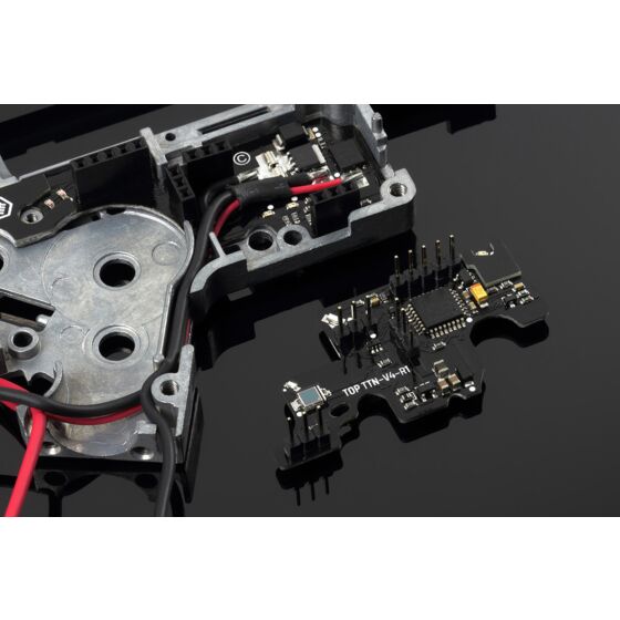 GATE TITAN contatto gearbox completo con circuito mosfet ADVANCED MODULE per fucili elettrici MARUI NGRS (cavi posteriori)