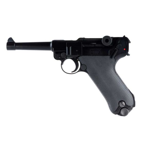 We p08 gas pistol full metal (4 inches)