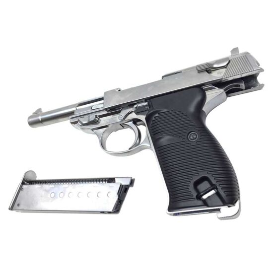 We p38 full metal gas pistol (steel inox)