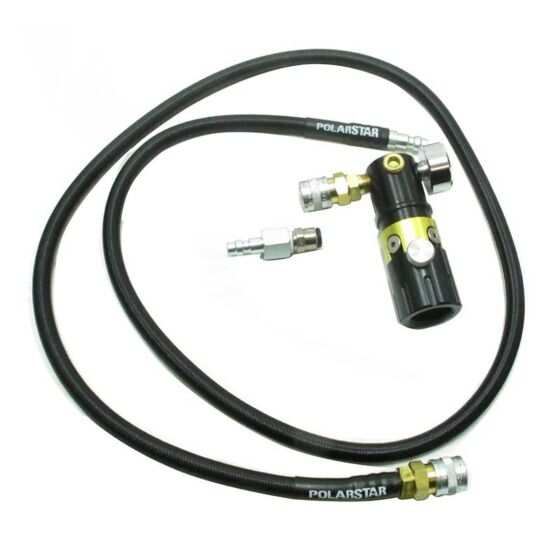 Polarstar braided hose line + air regulator with manometer for HPA tank