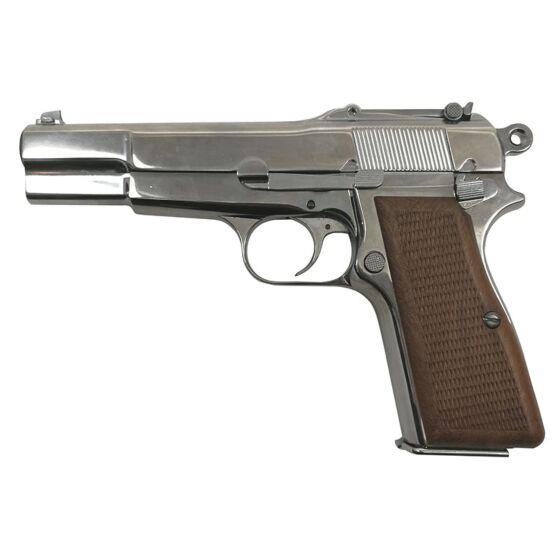 WE hi power military full metal gas pistol silver crome