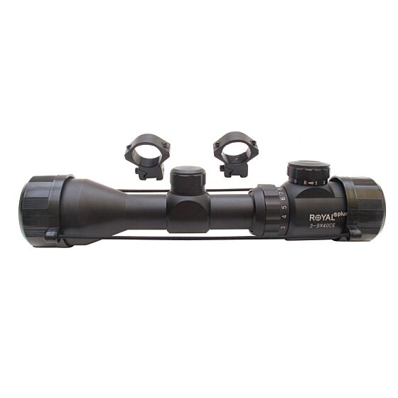 Js-tactical 3-9x40ir compact rifle scope (with rings)