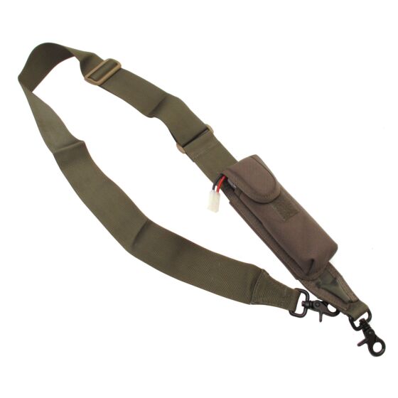 Pantac sling with battery pouch ranger green