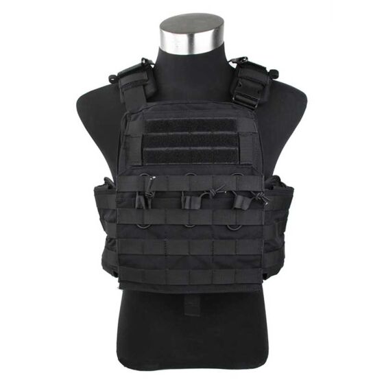 TMC giubbino tattico cherry plate carrier (nero)-abbigliamento softair