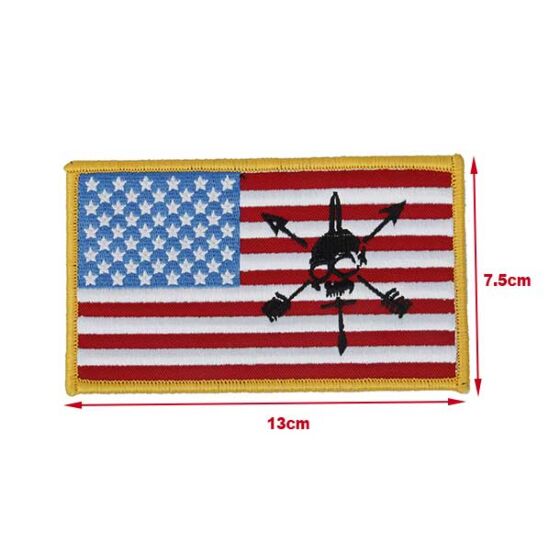 TMC USA skull flag Patch (large)
