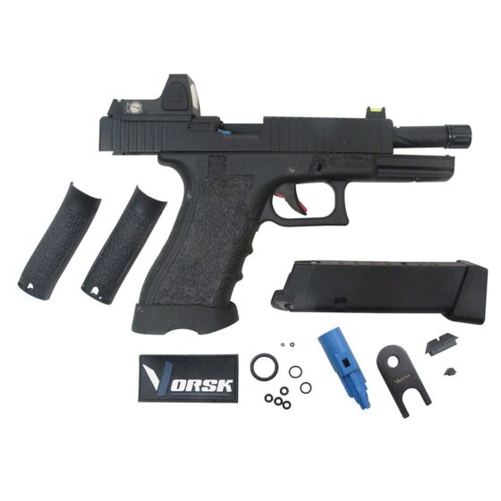 Vorsk pistola a gas g18 Custom BDS full metal (nera)