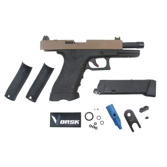 Vorsk g17 Custom full metal gas pistol (black/tan)