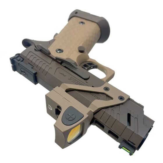 Vorsk Hi-Capa Compact Custom TDS full metal gas pistol (black/tan)