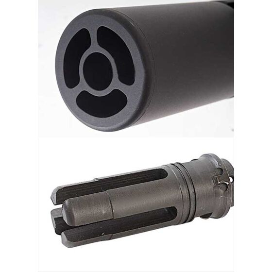 5KU SF MINI WARDEN silencer with hider for 14mm- electric gun (black)