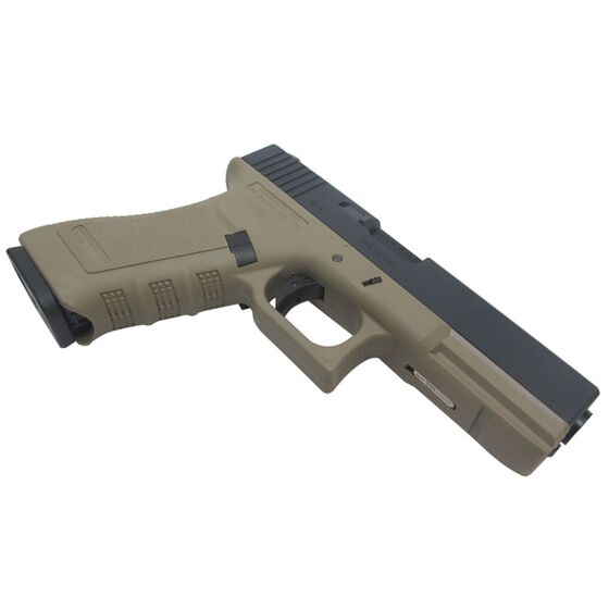 We g18 railed frame full metal gas pistol tan (gen.3)