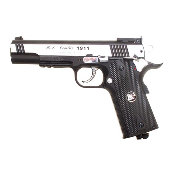 Wg m1911 blowback co2 pistol (inox)