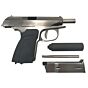 WE Makarov 654K with silencer chorme stainless gas pistol (full metal)