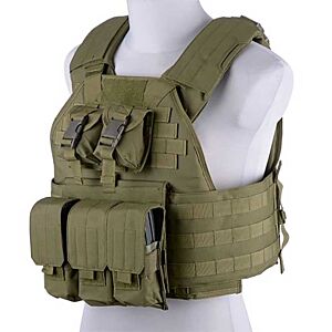 GFC giubbino tattico 6094 style plate carrier full set (verde)