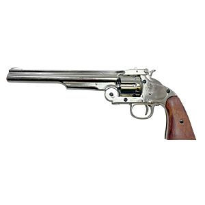 Denix pistola da collezione Schofield revolver 1875 (nickelato)