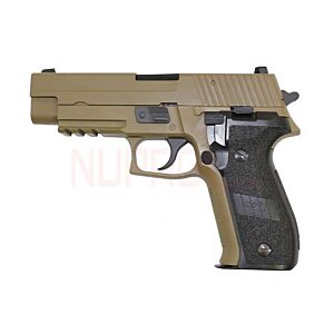 We p226 MK25 railed frame full metal gas pistol (tan)