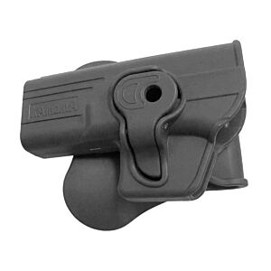 Amomax fondina rigida CQB SINISTRA per pistole glock (nera)