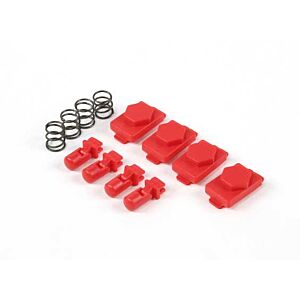 Hexmag latchplate, spring and follower for airsoft magazine (lava red)