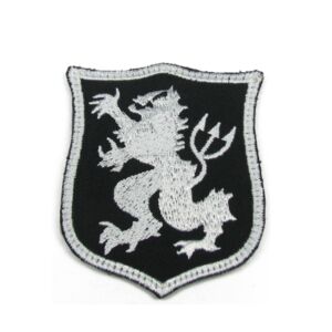 King arms patch gold team lion small (black)