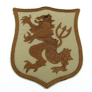 King arms patch gold team lion large (tan)